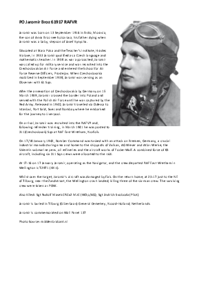 A preview of a PDF biography for Broz, Jaromir